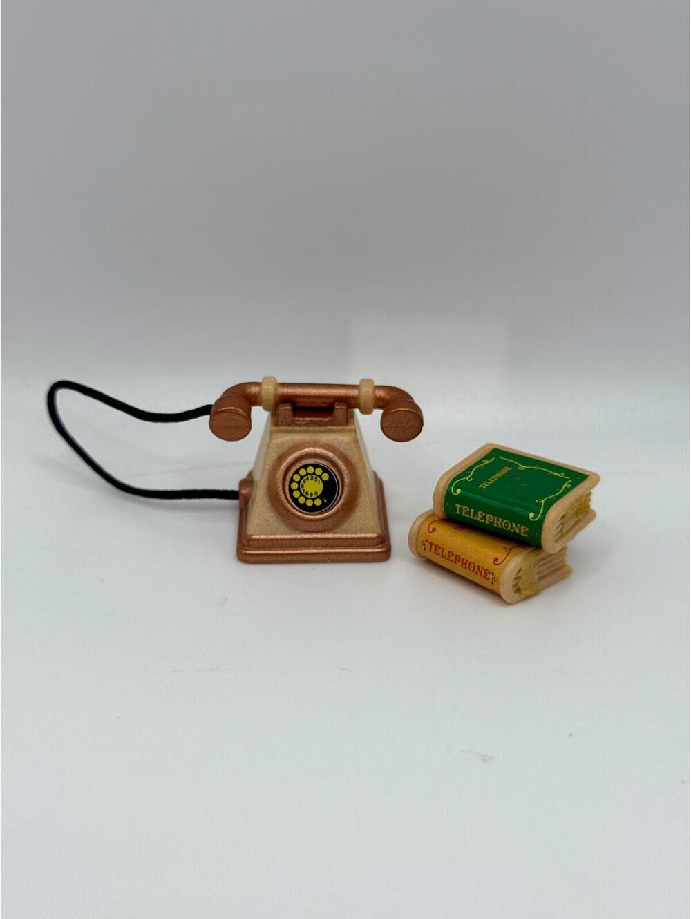 1:12 Scale Dollhouse Miniature Rotary Telephone and 2 Telephone Books